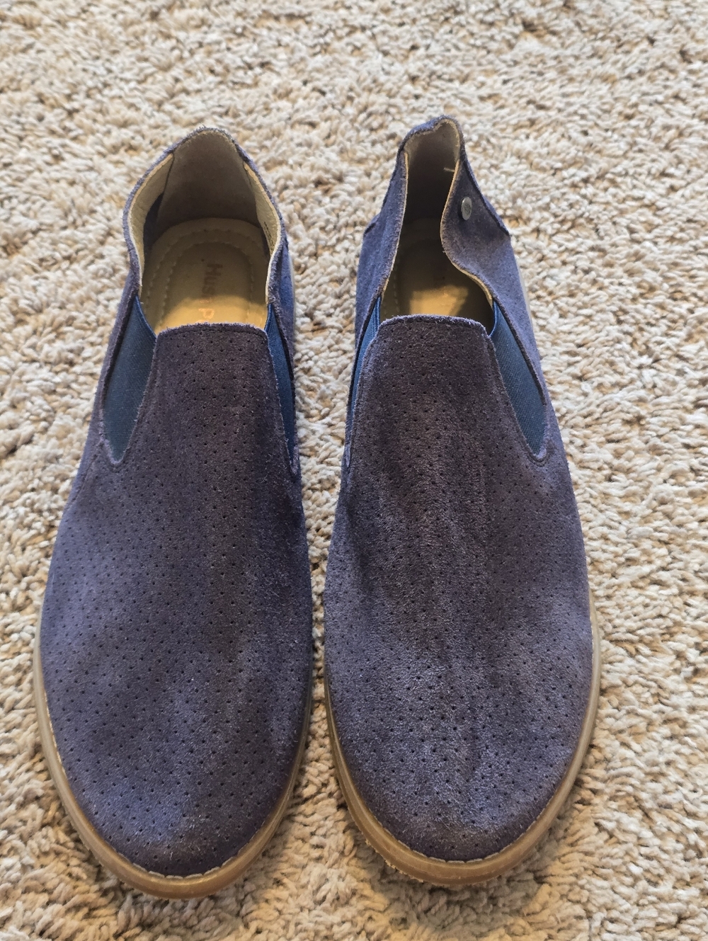 Hush Puppies Analise Clever Suede Loafer HWR6028-401 Women Size 11 Wide Navy